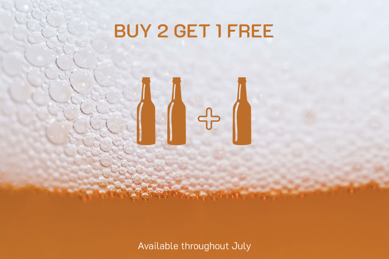 Special beer promotion throughout July!