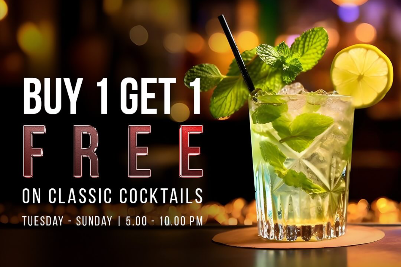 Refresh your day with our special beverage discounts 🍸☘️