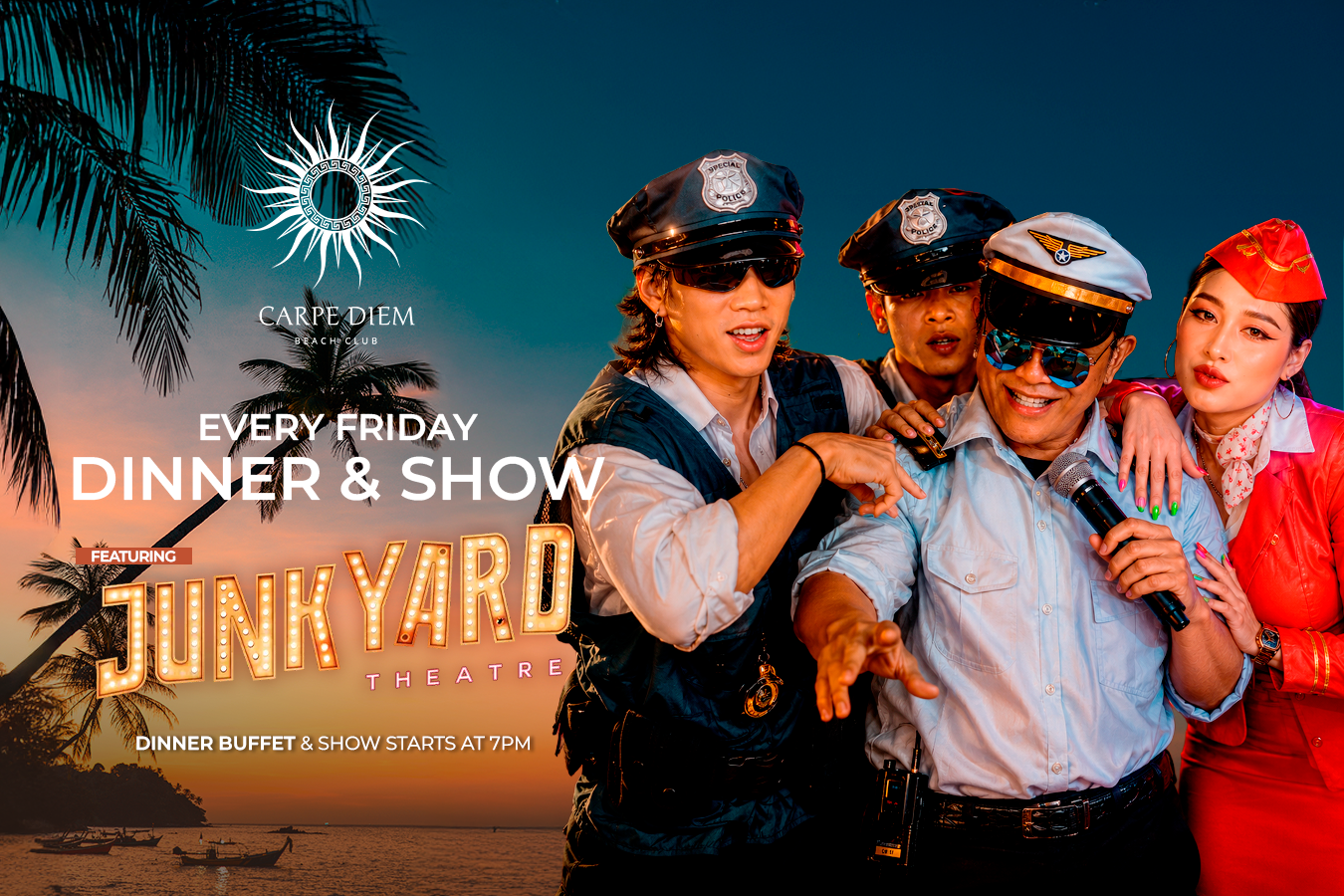 FRIDAY DINNER & SHOW [𝑓𝑡 𝐽𝑢𝑛𝑘𝑦𝑎𝑟𝑑 𝑇ℎ𝑒𝑎𝑡𝑟𝑒]