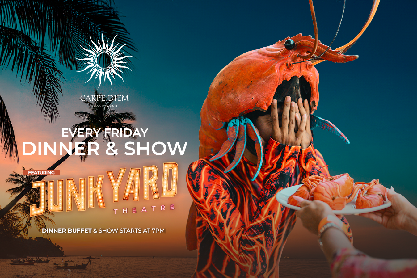FRIDAY DINNER & SHOW [𝑓𝑡 𝐽𝑢𝑛𝑘𝑦𝑎𝑟𝑑 𝑇ℎ𝑒𝑎𝑡𝑟𝑒]